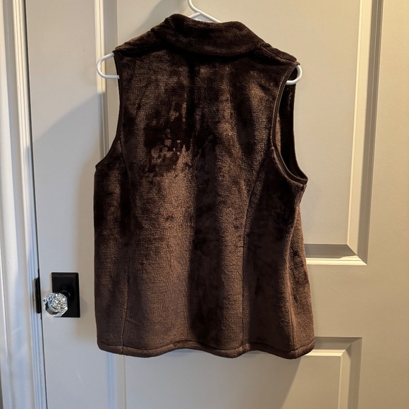 Kim Rogers brown fleece size medium vest - Picture 2 of 3